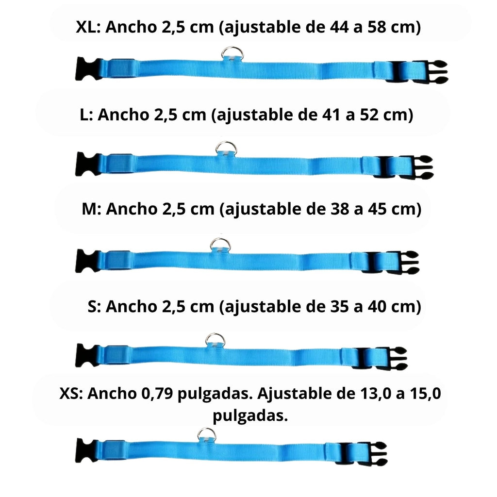 LED Light Up Nylon Dog Collar